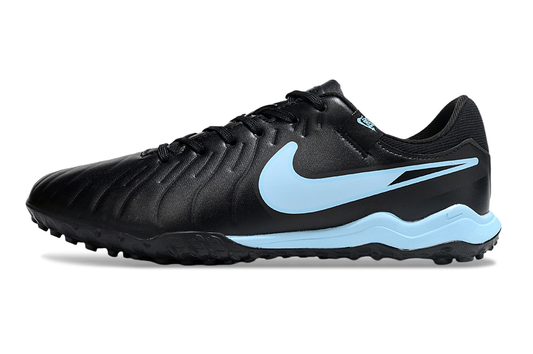 Tenis de Fútbol Nike Tiempo Legend 9 Pro TF - Negro y Azul Claro (Sintético / Turf)