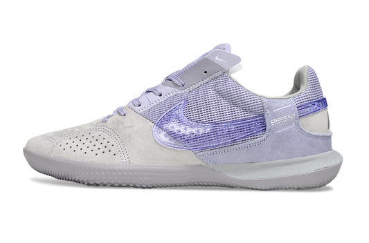 Tenis de Fútbol Nike Street Gato - Gris Claro y Morado Translúcido con Suela Gris (Césped Interior / Futsal)