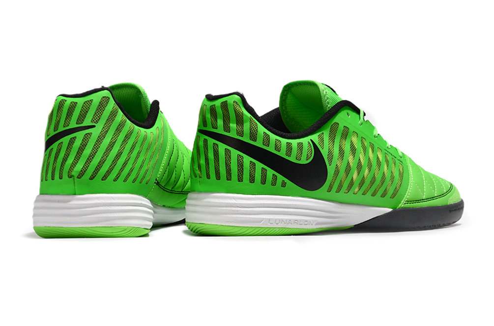 Tenis de Fútbol Nike Lunar Gato II - Verde Neón, Swoosh Negro y Suela Negra con Verde Neón (Césped Interior / Futsal)