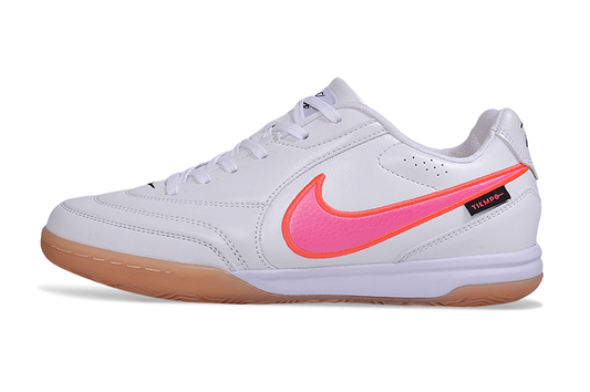 Tenis de Fútbol Nike Tiempo - Blanco, Rosa y Naranja (Césped Interior / Futsal)
