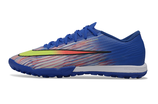 Tenis de Fútbol Nike Mercurial Vapor Academy TF - Azul, Negro, Rojo y Verde Lima (Sintético / Turf)
