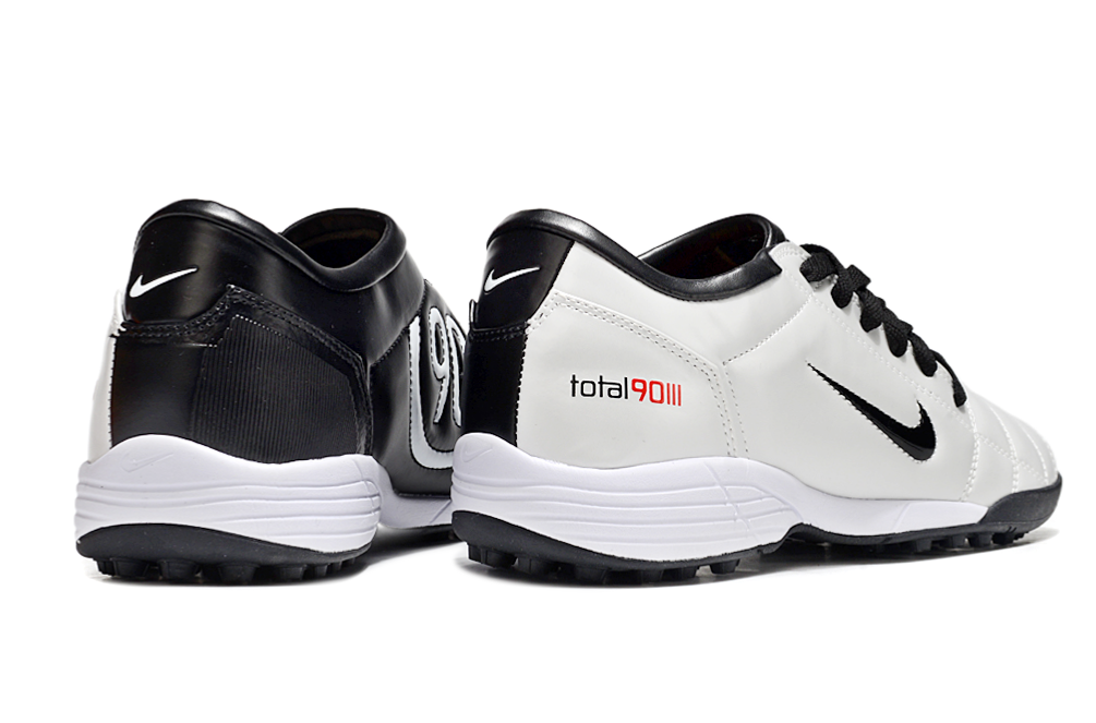 Tenis de Fútbol Nike Total 90 TF - Blanco / Negro (Césped Sintético / Turf)