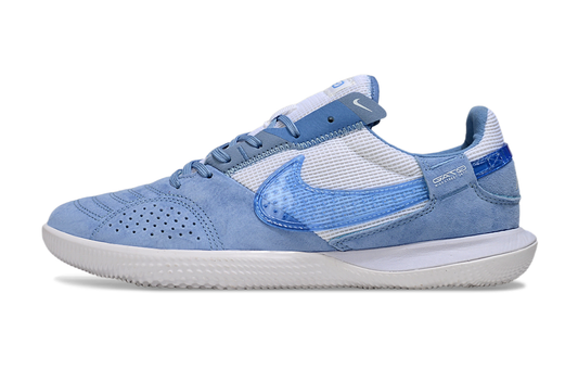 Tenis de Fútbol Nike Street Gato - Celeste, Blanco y Azul Rey (Césped Interior / Futsal)