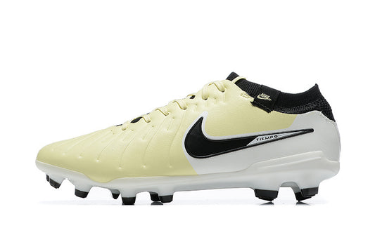 Tacos de Fútbol Nike Tiempo Legend 9 Elite FG - Amarillo Claro, Blanco y Negro (Césped Natural / Firm Ground)