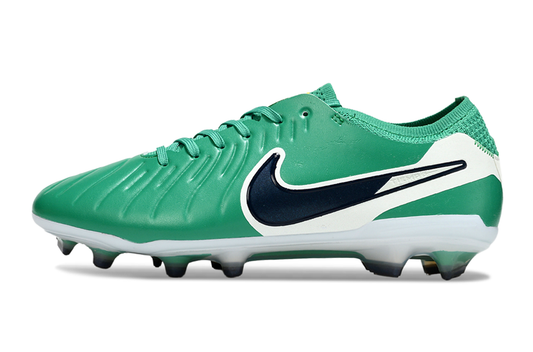 Tacos de Fútbol Nike Tiempo Legend 9 Elite FG - Verde, Blanco y Azul Marino (Césped Natural / Firm Ground)