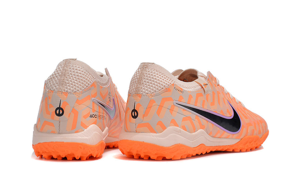 Tenis de Fútbol Nike Tiempo Legend 9 Pro TF - Naranja, Beige y Negro (Sintético / Turf)