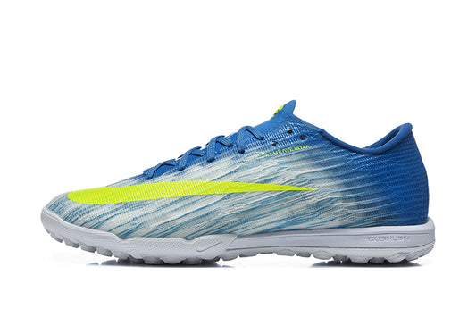 Tenis de Fútbol Nike Mercurial Vapor Academy TF - Azul, Blanco y Verde Lima (Sintético / Turf)
