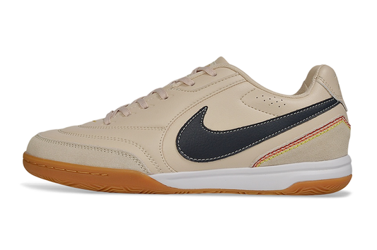 Tenis de Fútbol Nike Premier 3 IC - Beige, Negro y Detalles Multitono (Césped Interior / Futsal)