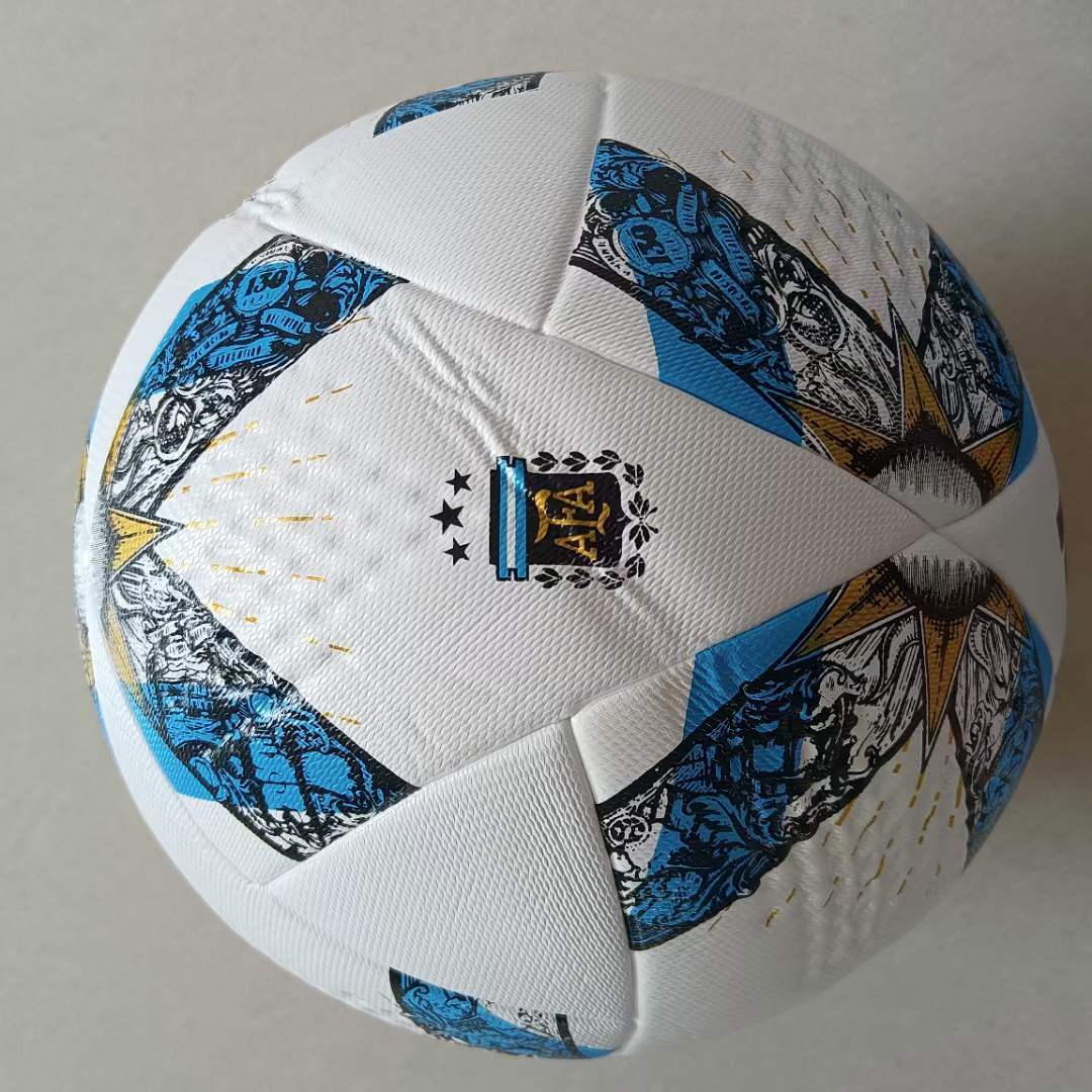 Balón Adidas Argentum 1893 AFA Balón de Juego Oficial (Blanco, Celeste y Dorado)