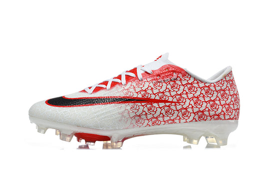 Tacos de Fútbol Nike Mercurial Vapor 17 Elite FG - Blanco, Rojo y Negro con Estampado Gráfico (Césped Natural)