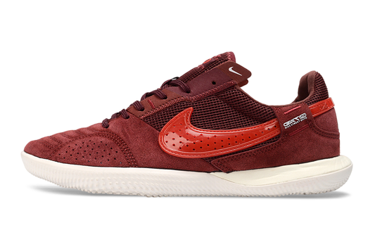 Tenis de Fútbol Nike Street Gato - Vino / Borgoña y Blanco (Césped Interior / Futsal)