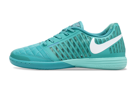 Tenis de Fútbol Nike Lunar Gato II - Turquesa con Swoosh Blanco y Suela Turquesa (Césped Interior / Futsal)