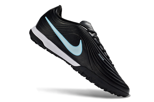 Tenis de Fútbol Nike Tiempo Legend 10 Pro TF - Negro y Azul Claro (Sintético / Turf)