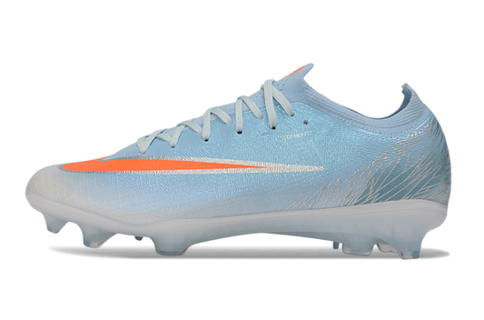 Tacos de Fútbol Nike Mercurial Vapor 17 Elite FG - Azul Claro, Plata y Naranja (Césped Natural)