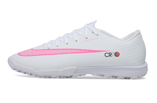 Tenis de Fútbol Nike Mercurial Vapor CR7 - Blanco y Rosa (Sintético / Turf)