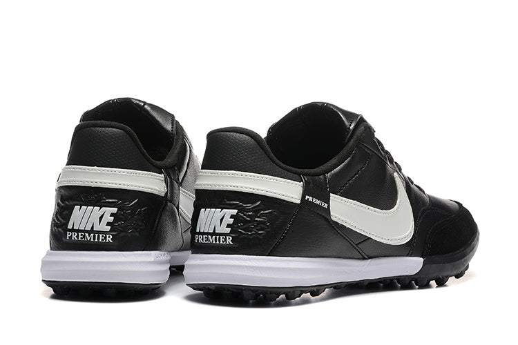 Tenis de Fútbol Nike Premier 3 TF - Negro y Blanco (Sintético / Turf)