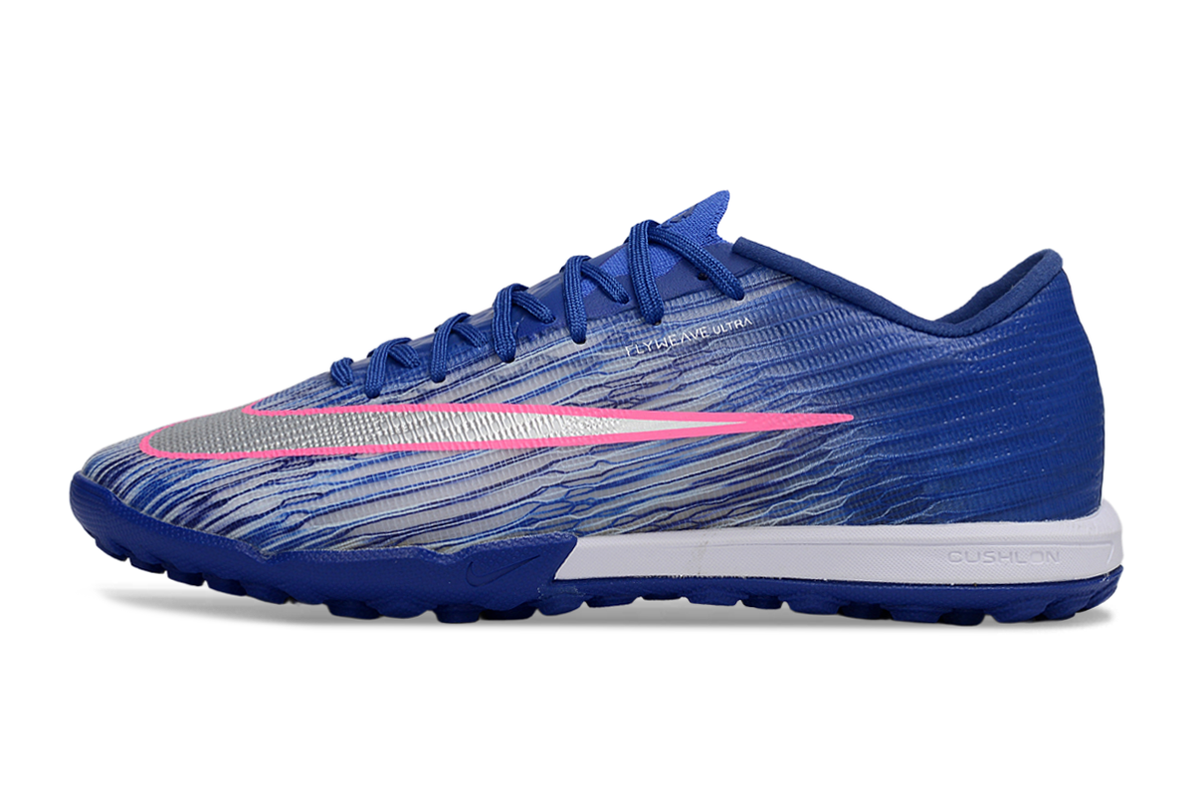 Tenis de Fútbol Nike Mercurial Vapor Academy TF - Azul, Blanco y Rosado (Sintético / Turf)