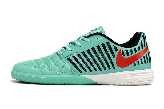 Tenis de Fútbol Nike Lunar Gato II - Turquesa / Menta, Swoosh Rojo, Forro Negro y Suela Turquesa (Césped Interior / Futsal)