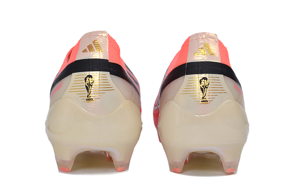 Tacos de Fútbol Adidas F50 Elite FG - Coral, Beige y Negro (Césped Natural / Firm Ground)