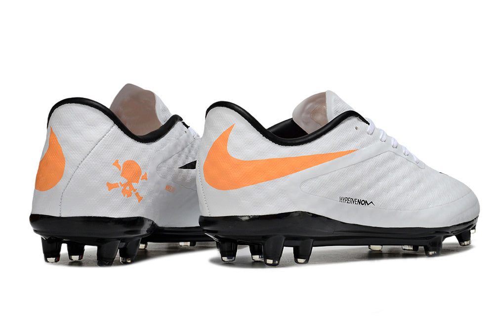 Tacos de Fútbol Nike Hypervenom Phantom FG - Blanco / Naranja (Césped Natural / Firm Ground)
