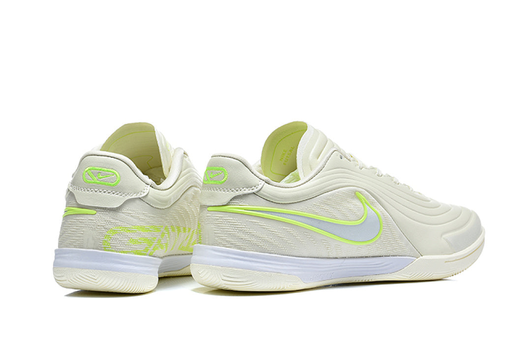 Tenis de Fútbol Nike Tiempo IC - Blanco / Verde Limón (Césped Interior / Futsal)