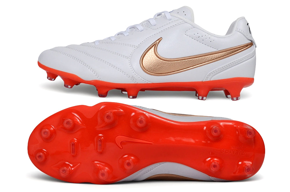 Tacos de Fútbol Nike Tiempo Ligera Pro FG - Blanco / Dorado (Césped Natural / Firm Ground)