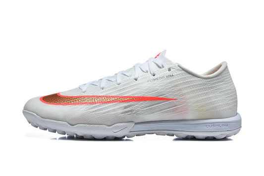 Tenis de Fútbol Nike Mercurial Vapor Academy TF - Blanco, Naranja y Dorado (Sintético / Turf)