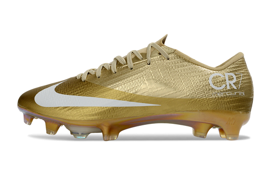 Tacos de Fútbol Nike Mercurial Vapor 17 Elite CR7 FG - Dorado y Blanco (Césped Natural)
