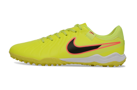 Tenis de Fútbol Nike Tiempo Legend 9 Pro TF - Amarillo Volt, Negro y Naranja (Sintético / Turf)