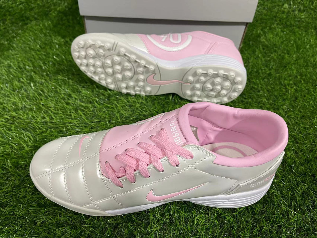 Tenis de Fútbol Nike Total 90 TF - Blanco / Rosado (Césped Sintético / Turf)