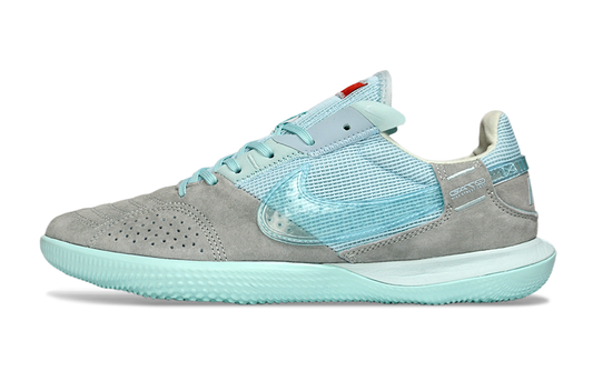 Tenis de Fútbol Nike Street Gato - Gris y Turquesa / Celeste Claro (Césped Interior / Futsal)