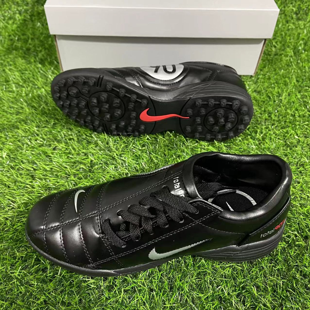 Tenis de Fútbol Nike Total 90 TF - Negro (Césped Sintético / Turf)