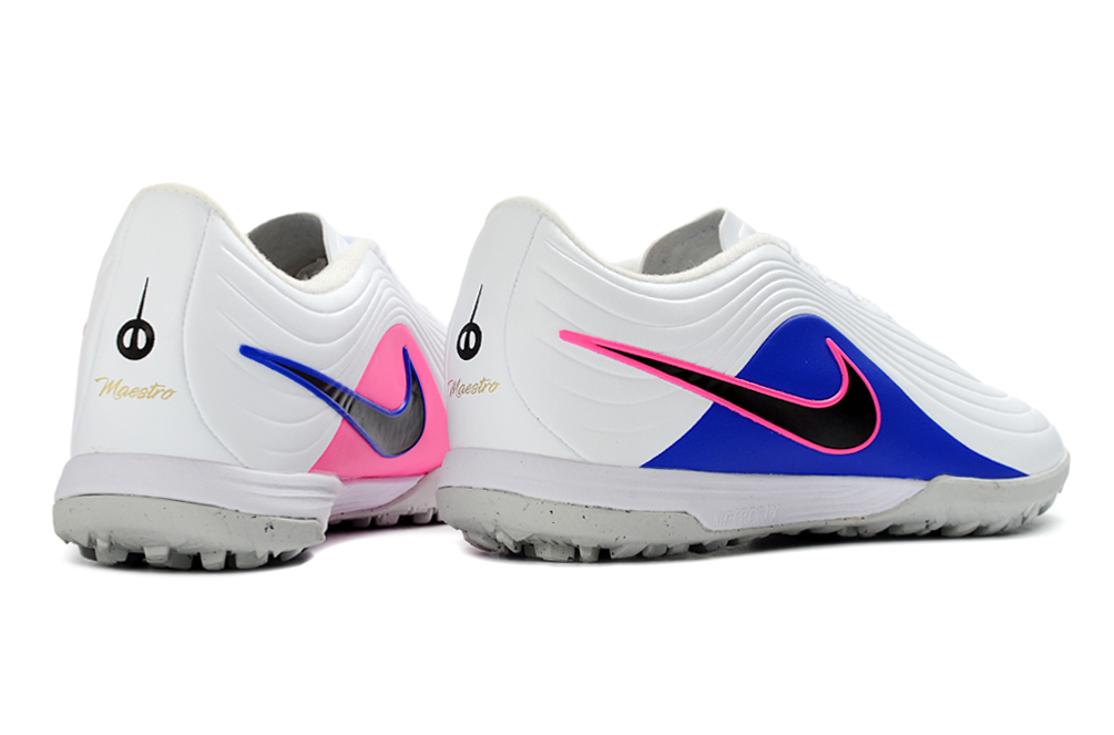 Tenis de Fútbol Nike Tiempo Legend 10 Pro TF - Blanco, Azul, Negro y Rosa (Sintético / Turf)