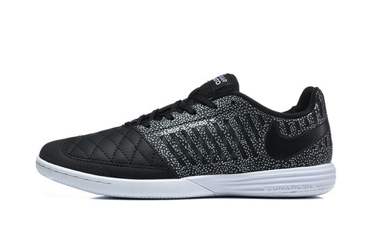 Tenis de Fútbol Nike Lunar Gato II - Negro, Patrón Texturizado en Gris, Swoosh Negro y Suela Blanca (Césped Interior / Futsal)