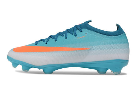 Tacos de Fútbol Nike Mercurial Vapor 17 Elite FG - Azul Turquesa, Blanco y Naranja (Césped Natural)