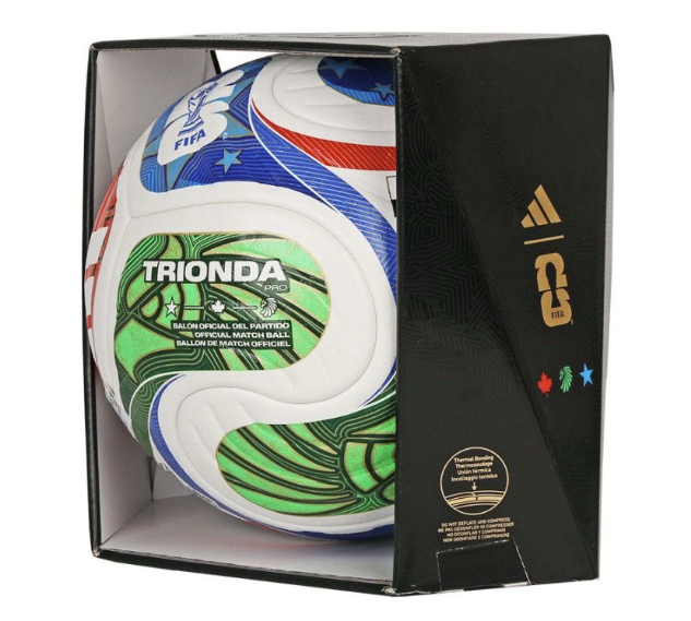 Balón Adidas FIFA Trionda Pro (Blanco, Multicolor - Azul, Rojo y Verde)