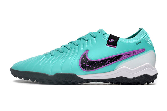 Tenis de Fútbol Nike Tiempo Legend 9 Pro TF - Verde Menta, Morado y Negro (Sintético / Turf)