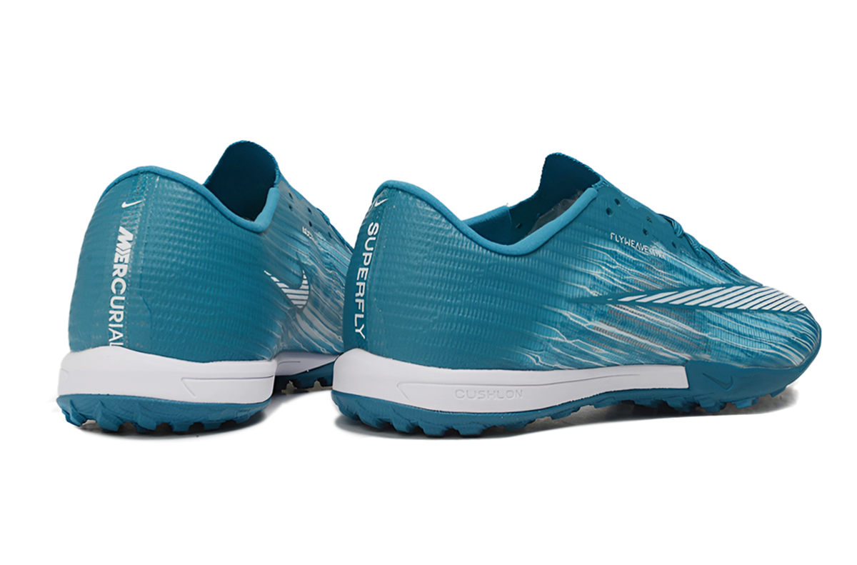 Tenis de Fútbol Nike Mercurial Vapor Academy TF - Azul Turquesa y Blanco (Sintético / Turf)