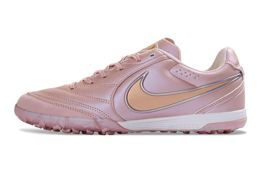 Tenis de Fútbol Nike Tiempo Legend 10 Pro TF - Rosa Metálico y Dorado (Sintético / Turf)
