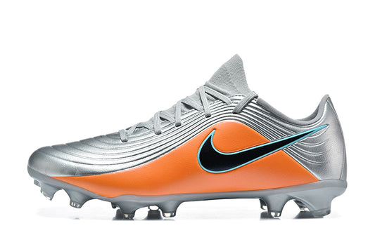 Tacos de Fútbol Nike Tiempo Legend 10 Elite FG - Plateado, Naranja y Celeste (Césped Natural / Firm Ground)