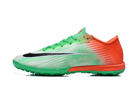 Tenis de Fútbol Nike Mercurial Vapor Academy TF - Verde, Naranja, Blanco y Negro (Sintético / Turf)