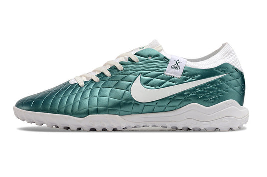 Tenis de Fútbol Nike Tiempo Legend 9 Pro TF - Verde Metálico y Blanco (Sintético / Turf)