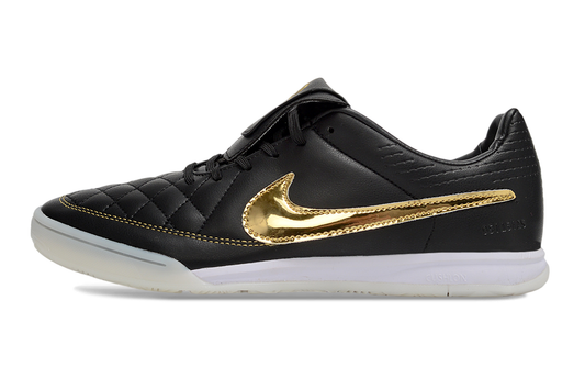 Tenis de Fútbol Nike Premier 3 IC - Negro y Dorado Metálico (Césped Interior / Futsal)