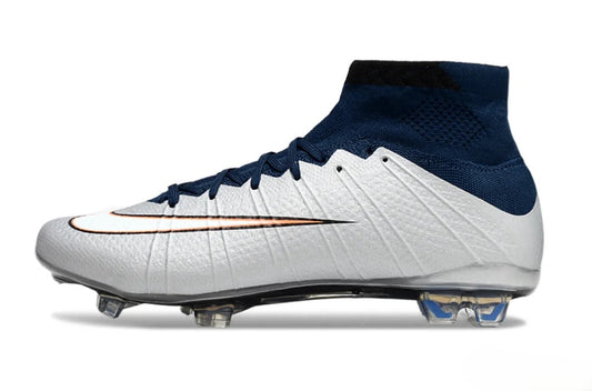 Tacos de Fútbol Nike Mercurial Superfly 5 CR7 Elite FG - Gris, Azul y Naranja (Césped Natural)