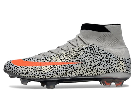 Tacos de Fútbol Nike Mercurial Superfly 4 Elite FG - Gris, Naranja y Negro (Césped Natural)