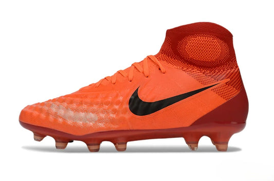 Tacos de Fútbol Nike Magista Obra II Elite FG - Naranja Oscuro, Naranja Brillante y Negro (Césped Natural)
