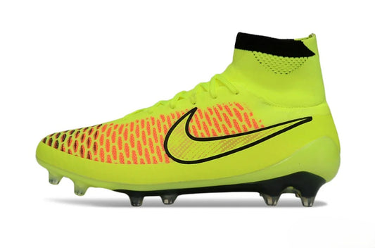 Tacos de Fútbol Nike Magista Obra Elite FG - Amarillo Volt, Naranja y Negro (Césped Natural)