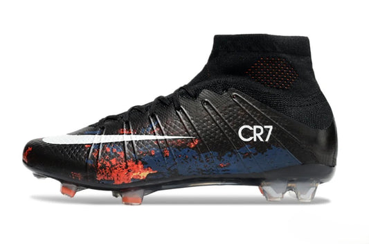 Tacos de Fútbol Nike Mercurial Superfly 4 CR7 Elite FG - Negro, Blanco y Rojo (Césped Natural)