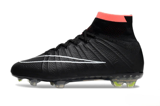 Tacos de Fútbol Nike Mercurial Superfly 4 Elite FG - Negro, Blanco y Rosa (Césped Natural)