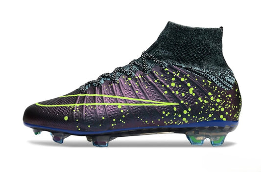 Tacos de Fútbol Nike Mercurial Superfly 4 Elite FG - Morado, Amarillo y Azul (Césped Natural)